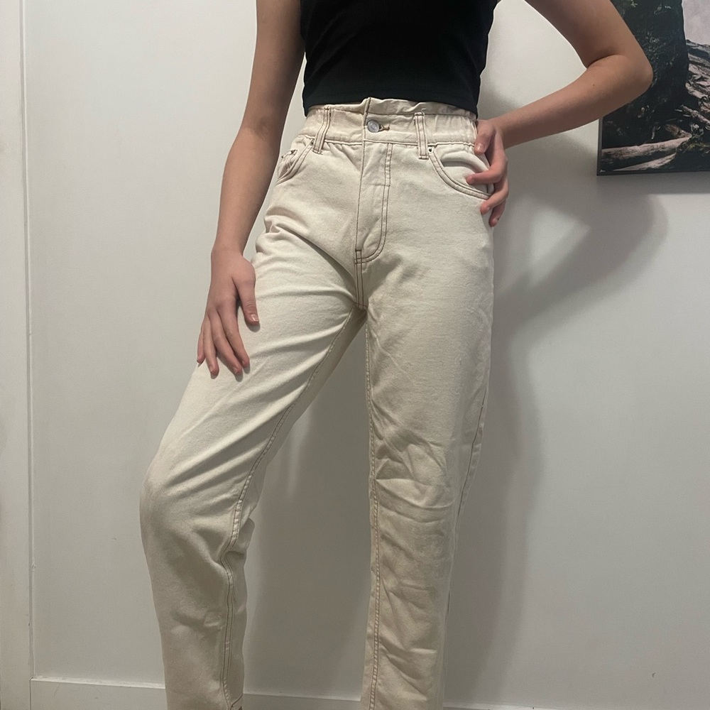 Women's Cream Jeans
